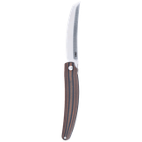 CRKT 5930 Ancestor  EDC 3.60" Folding Tanto Plain Satin D2 Steel Blade, Black/Brown Stripe G10 Handle