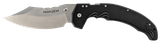 Cold Steel CSFL60DPLM Mayhem  6" Folding Clip Point Modified Cleaver Plain Satin AUS-10A SS Blade/7.20" Black Contoured G10 Handle Includes Pocket Clip