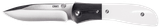 CRKT M4-02M M4-02M  3.25" Plain Satin 8Cr13MoV SS Blade Black/White Resin Infused Fiber w/G10 Bolster Handle Includes Pocket Clip