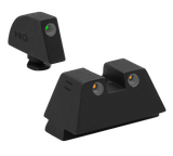 Meprolight USA 102243391 Tru-Dot  Green Tritium White Outline Front Sight-Orange Tritium White Outline Rear Sight Glock 17/17L/19/22/23
