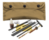 KleenBore POU302T Modular Cleaning Kit Coyote Tan Multi-Caliber Handgun/Rifle Bronze/Nylon Bristles Nylon Case