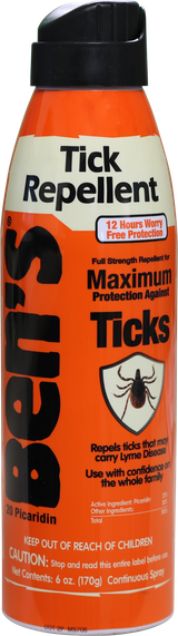 Ben's 00067300 Tick Repellent Eco-Spray Odorless Scent 6 oz Aerosol Repels Ticks Effective Up to 12 hrs