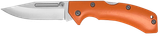 AccuSharp 712C Lockback  3" Folding Clip Point Plain Stainless Steel Blade/Blaze Orange G10 Handle Includes Allen Wrench