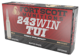 Fort Scott Munitions 243080SCV Tumble Upon Impact (TUI) Rifle 243Win 80gr Solid Copper Spun 20 Per Box/10 Case