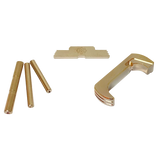 Cross Armory CRG5OKSV 3 Piece Kit  Extended Compatible w/Glock 17/19/26/34 Gen5 Silver Anodized Steel/Aluminum