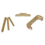 Cross Armory CRG5OKSV 3 Piece Kit  Extended Compatible w/Glock 17/19/26/34 Gen5 Silver Anodized Steel/Aluminum