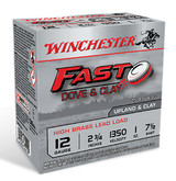 Winchester Ammo WFD127B Fast Dove & Clay High Brass 12Gauge 2.75" 1oz 7.5Shot 25 Per Box/10 Case
