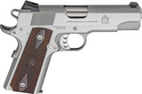 Springfield Armory PX9418S 1911 Garrison 45 ACP 7+1 4.25" Stainless Match Grade Barrel, Serrated Stainless Steel Slide & Frame w/Beavertail, Thinline Wood Grip