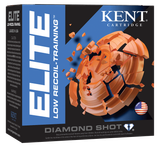 Kent Cartridge E122L208 Elite Low Recoil-Training 12Gauge 2.50" 3/4oz 8Shot 25 Per Box/10 Case