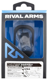 Rival Arms RARA70G221A Two Piece Magwell  Compatible w/Glock 19 Gen5, Black Anodized Aluminum
