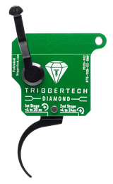 TriggerTech R70TGB02TNP Diamond  Two-Stage Pro Curved Trigger with 0.50-2.80 lbs Draw Weight & Green w/Black Parts Finish for Remington 700 Right