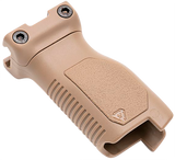Strike Industries ARCMAGLFDE Angled Vertical Grip Long Flat Dark Earth Polymer with Cable Management Storage for M-LOK Rail