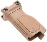 Strike Industries ARCMAGLFDE Angled Vertical Grip Long Flat Dark Earth Polymer with Cable Management Storage for M-LOK Rail