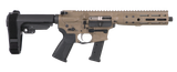 LWRC ICP9CK8SBA3 IC-9  9mm Luger 8.50" 33+1 Black Nitride Threaded Barrel, Flat Dark Earth Anodized Aluminum Picatinny Rail Receiver, SB Tactical SBA3 Brace, LWRC Ultra Combat Grip, Ambidextrous