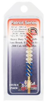 Pro-Shot PSR30 Patriot Series Bore Brush .30/ .308/ .300 Blackout/ 7.62mm Cal Rifle #8-32 Thread Nylon Bristles Brass Core
