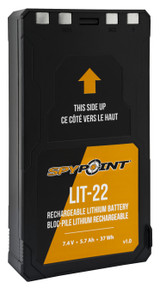 Spypoint 05549 LIT-22 Rechargeable Lithium Battery Pack  Black 7.4 Volts