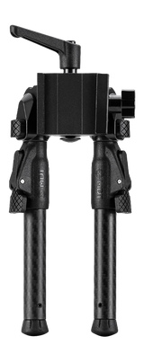 Mdt Sporting Goods Inc 105561BLK GRND-POD  Black 4.50"-9" Carbon Fiber/Aluminum, Adj. Throw Lever, 4 Leg Postitions, Fits ARCA Rail & RRS Dovetail