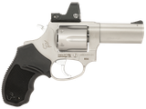 Taurus 2856P39R 856 w/Red Dot Small Frame 38 Special +P, 6 Shot 3" Matte Stainless Steel Barrel, Cylinder, Matte Optic Ready Frame, Black Rubber Grip, Exposed Hammer, Includes Riton Red Dot
