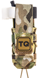 High Speed Gear 11TQ00MC TACO  Tourniquet Pouch, Multi-Cam Nylon with Velcro Closure, Fits MOLLE, Compatible with Most Windlass-Style Tourniquets, Includes TQ Patch