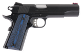 Colt Mfg O1970CCS Competition Government 45 ACP 8+1 5" Stainless National Match Barrel, Blued Serrated Carbon Steel Slide & Frame w/Beavertail, Blue Scalloped G10 Grip, Ambidextrous