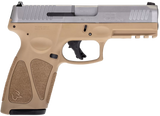 Taurus 1G3B949T G3  Full Size Frame 9mm Luger 15+1/17+1 4" Matte Stainless Steel Barrel, Matte Serrated Stainless Steel Slide, Tan Polymer Frame w/Picatinny Rail, Tan Polymer Grip, Right Hand