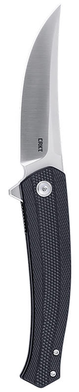 CRKT 7060 Persian  EDC 3.44" Folding Trailing Point Plain Satin D2 Steel Blade, Black Textured GRN Handle