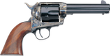 Taylors & Company 550893 1873 Cattleman SAO 357 Mag Caliber with 4.75" Blued Finish Barrel, 6rd Capacity Blued Finish Cylinder, Color Case Hardened Finish Steel Frame & Walnut Grip