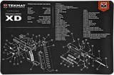 TekMat TEKR17XD Springfield Armory XD Cleaning Mat Black/White Rubber 11"x17" Springfield Armory XD Parts Diagram