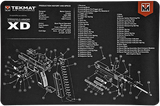TekMat TEKR17XD Springfield Armory XD Cleaning Mat Black/White Rubber 11"x17" Springfield Armory XD Parts Diagram