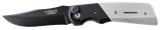 Camillus 19080 Cuda Bolt 3.75" Folding Drop Point Plain Black Carbonitride Titanium AUS-8A SS Blade, Black/Silver Aluminum/G10 Handle