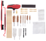 Birchwood Casey UNVCLNKIT Universal Cleaning Kit Multi-Caliber/Multi-Gauge 22 Pieces Black/Red