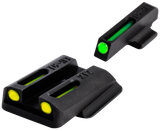 TruGlo TGTG131RT2Y TFO  Green/Tritium/Fiber Optic Front Sight-Yellow/Tritium/Fiber Optic Rear Sight Ruger LC9/9S/380