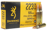 Browning Ammo B192802231   223Rem 55gr Full Metal Jacket 20 Per Box/50 Case