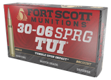 Fort Scott Munitions 3006168SCV Tumble Upon Impact (TUI) Rifle 30-06Springfield 168gr Solid Copper Spun 20 Per Box/10 Case