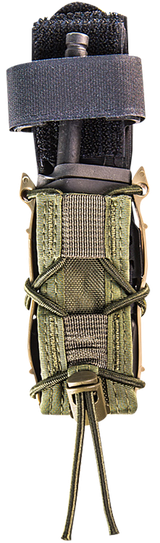 High Speed Gear 11PT00OD TACO Mag Pouch Single, OD Green Nylon, Mounts to MOLLE & 2" Wide Belts