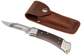 Hornady 99126 Buck 110 Folding Plain 420 Stainless Steel Blade Brown Macassar Ebony Dymondwood w Nickel Plated Bolsters Handle