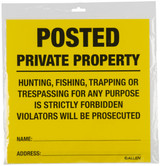 ALLEN 15824 POSTED NO TRESPASSING SIGN 12 PK
