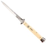 Steel River Knives CISID Spartan  6" Italian Dagger Polished Blade 7" Ivory Synthetic Handle Side Open