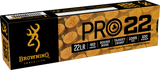 Browning Ammo B194122101 Pro22  22LR 40gr Lead Round Nose 100 Per Box/20 Case