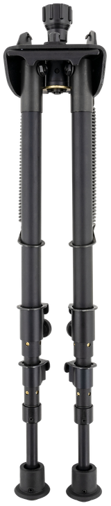 Harris Bipods S-25CP Swivel 25C Picatinny, 13.50-27", Black Steel/Aluminum, Rubber Feet