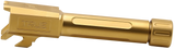 True Precision Inc TPSHCBXTG Springfield  9mm Luger 3.10" Threaded Gold TiN Stainless Steel, Fits Springfield Hellcat
