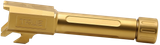 True Precision Inc TPSHCBXTG Springfield  9mm Luger 3.10" Threaded Gold TiN Stainless Steel, Fits Springfield Hellcat