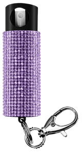 SKYLINE USA INC PSGDBOLV Pepper Spray Bling-It-On 18% OC/UV Dye Range 16ft 0.50oz Lavender Includes Keychain