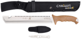 Camillus 19236-003 Carnivore  12" Silver Ti Bonded 440 SS Blade, Brown ABS Handle, 18" Long  Includes Sheath