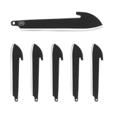 Outdoor Edge RRSF30K6C   3" Sheepsfoot Plain Black Oxide 420J2 SS Blade 6 Blades