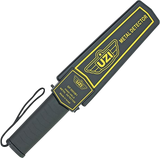 Uzi Accessories UZIHHSC1 Handheld Metal Detector Black/Yellow High-Impact Plastic Features LED Light