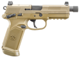 FN 66968 FNX Tactical 45 ACP  5.30" Threaded Barrel 15+1 ,  Flat Dark Earth , Manual Safety , Night Sights