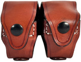 1791 Gunleather RVSLDCBRA Speed Loader Double Carrier Brown Steerhide Compatible w/ 5/6 Shots