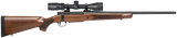 Mossberg 28059 Patriot  25-06 Rem Caliber with 5+1 Capacity, 22" Fluted Barrel, Matte Blued Metal Finish & Walnut Stock Right Hand (Full Size) Includes Vortex Crossfire II 3-9x40mm Scope