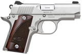 Kimber Mfg.,inc 3300158 Micro 9 Stainless Rosewood 9mm 7+1 3.15" Satin Silver Stainless Steel Slide Rosewood Grip